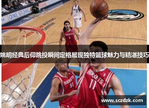 姚明经典后仰跳投瞬间定格展现独特篮球魅力与精湛技巧